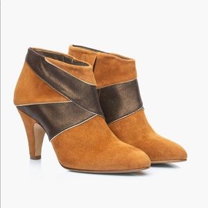 Patricia Blanchet LOVERBOY suede camel bootie NIB